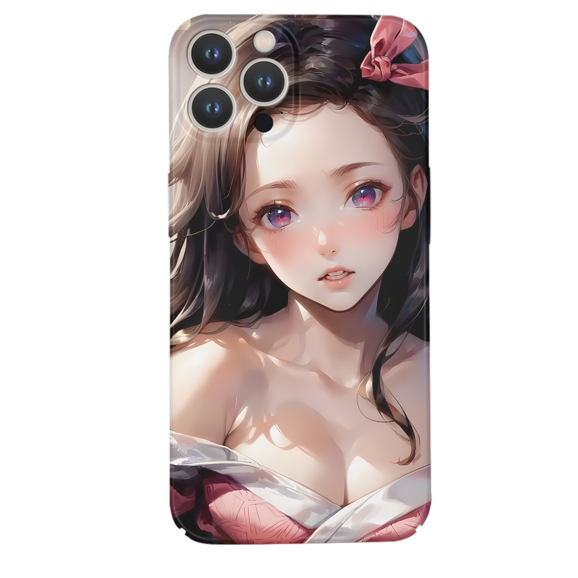 （画像用） 鬼滅の刃（きめつのやいば）竈門 禰󠄀豆子／かまど ねずこ Kamado Nezuko 【iPhone 14シリーズ対応】ハードケース